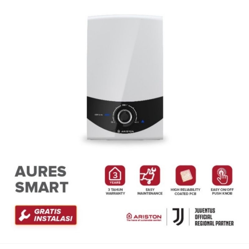 ARISTON Aures Smart Water Heater Elektrik Listrik Instant 2400 Watt