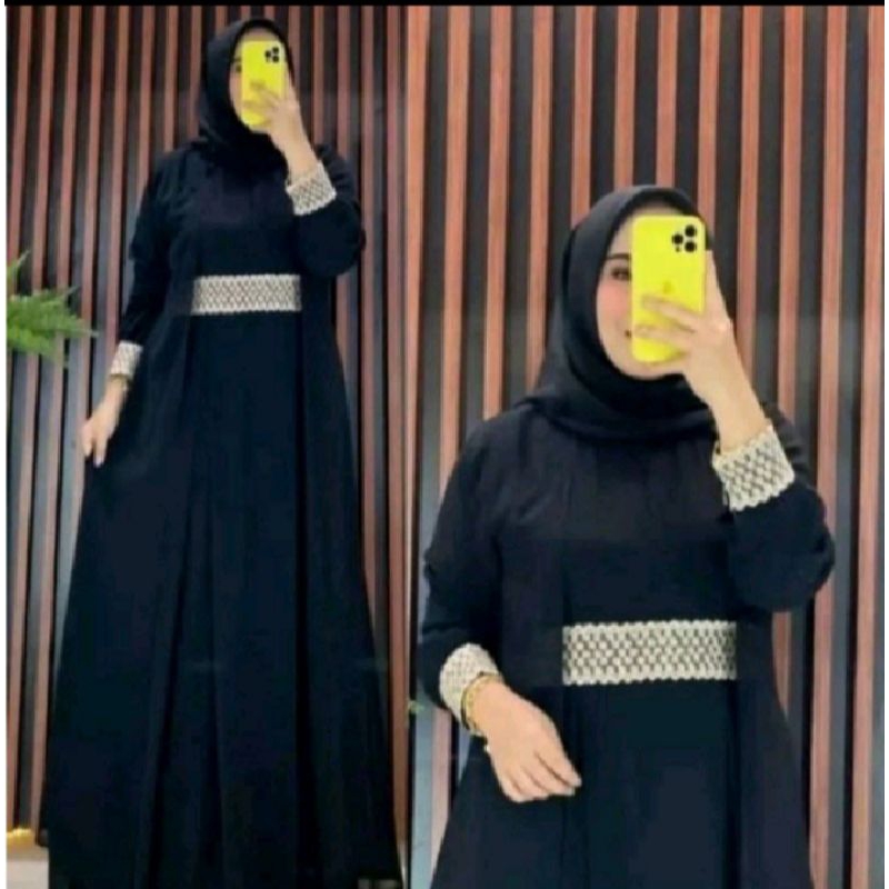 salsa maxy Dress gamis murah kondangan jumbo fashion muslim gamis Ceruti bebydoll fremium