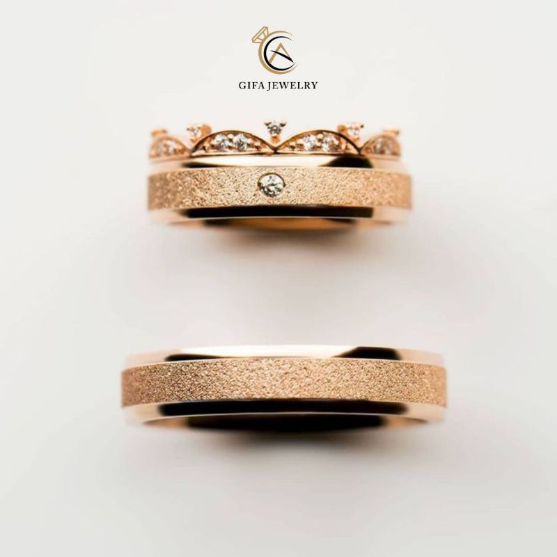 Cincin Kawin Tunangan Emas Palladium Cincin Couple Sepasang