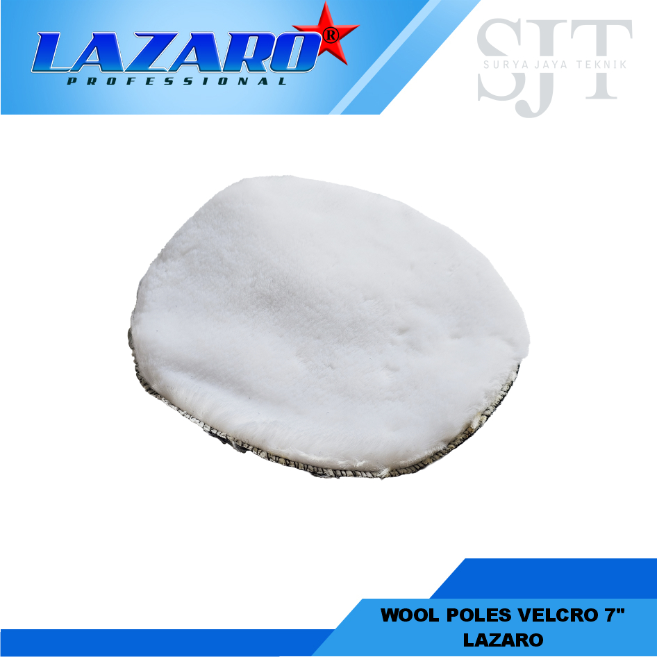 Wool Poles Putih Sponge Velcro Pad Wol Polish Compound Coating Detailing Wax Mobil Motor 7”