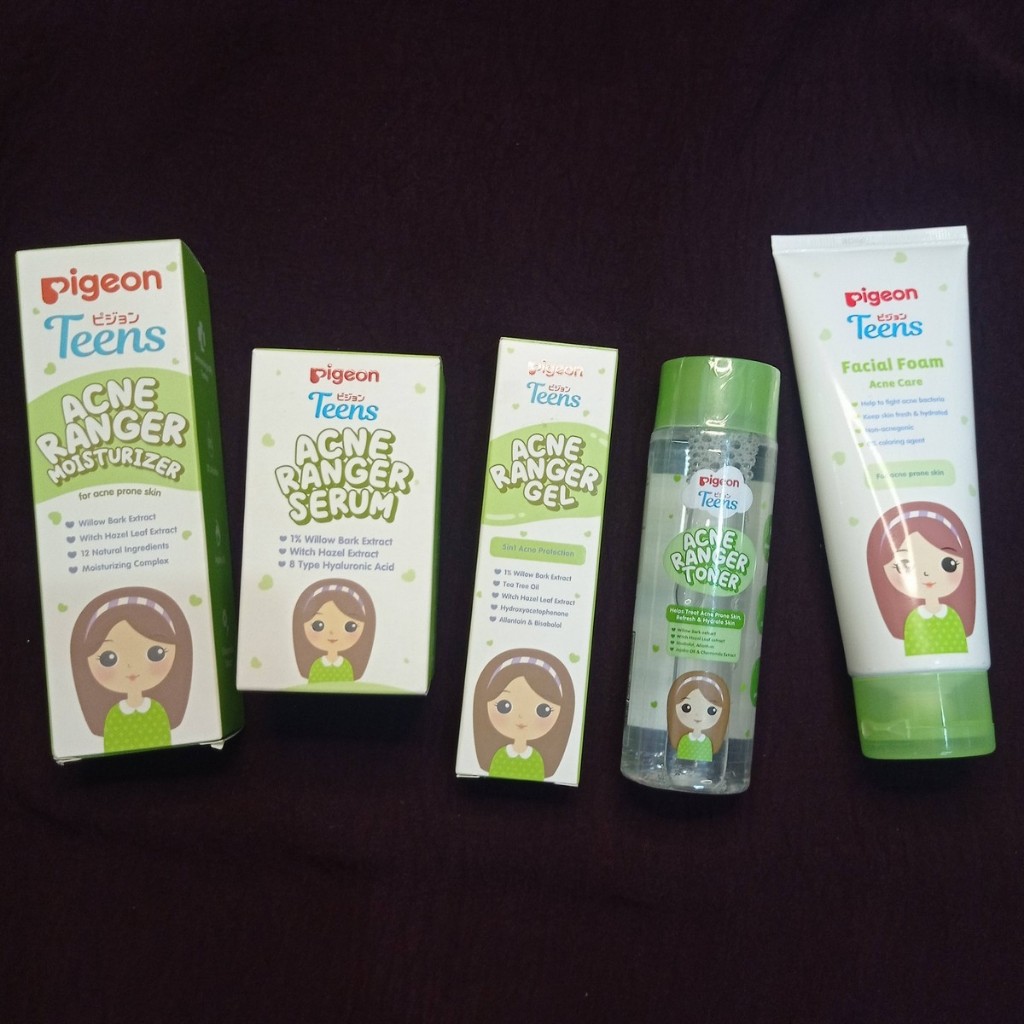 PAKET Skincare Remaja PIGEON Teens Acne Ranger Series 5in1/3in1/Facial Foam/Toner/Serum/Gel/Moisturi