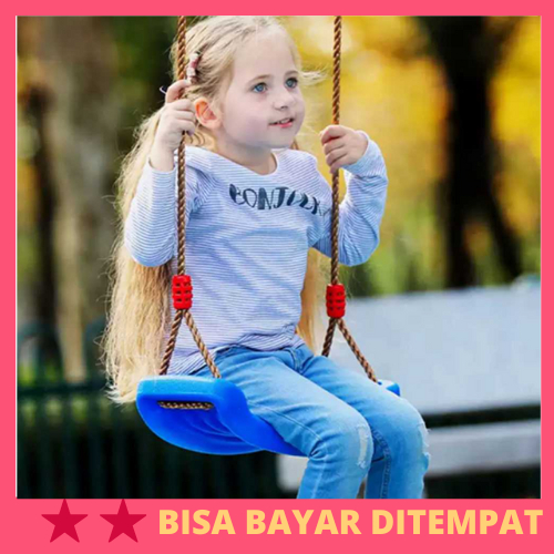 Ayunan Rantai Tali Tambang Anak Indoor Outdoor / Ayunan Bandulan Gantung Duduk Anak Anak Tk 1 2 5 Ta