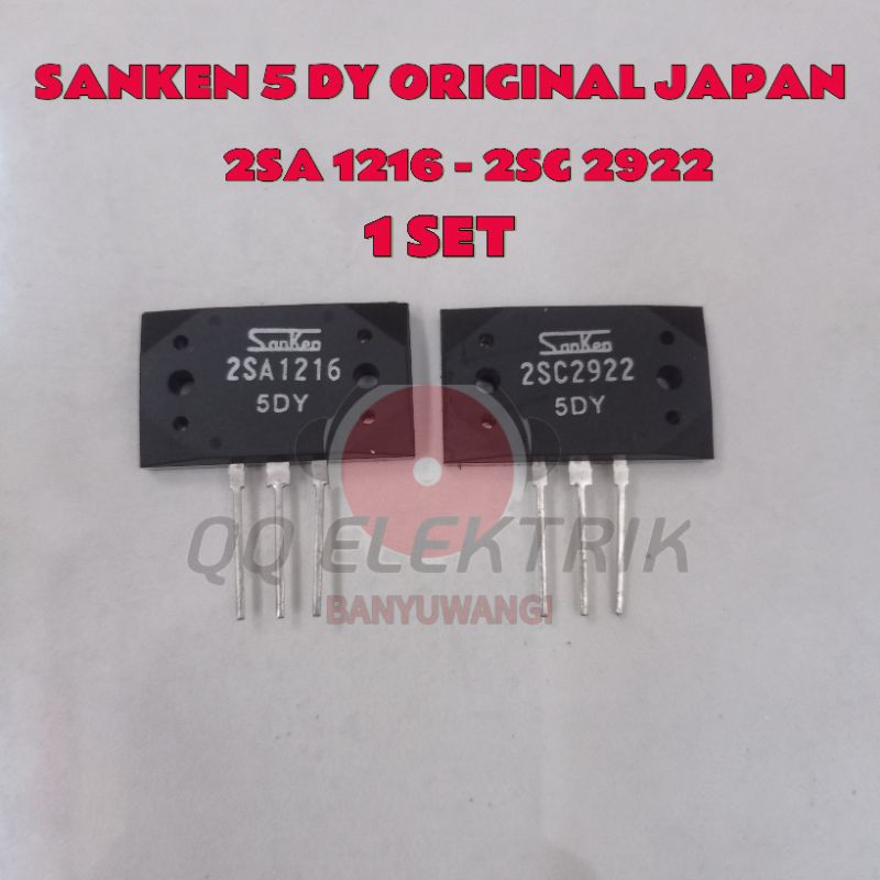 TRANSISTOR SANKEN 1216 - 2922 / 5 DY original japan, Sanken 5 dy