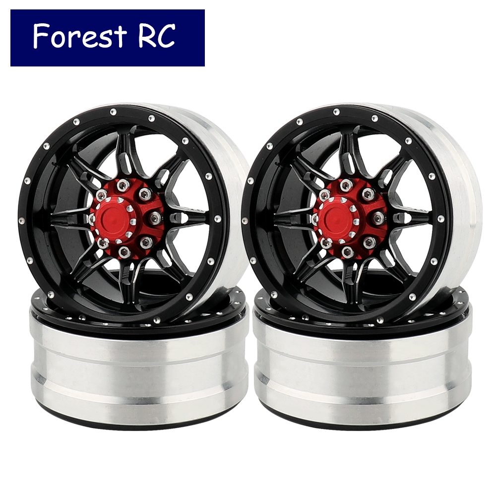 1.9 inch Metal Beadlock Wheel Rims Hubs for Axial SCX10 I II III 90046 SCX10 PRO Capra TRX4 RC4WD D9