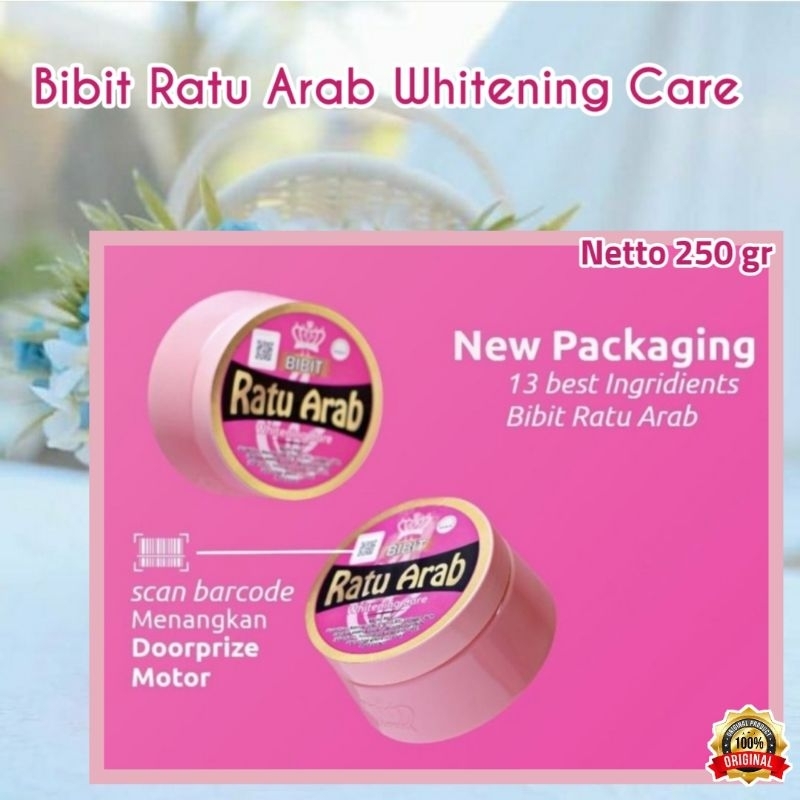 Bibit Ratu Arab Whitening Care New Packaging 250gr Original Hand Body Lotion Pemutih Alami