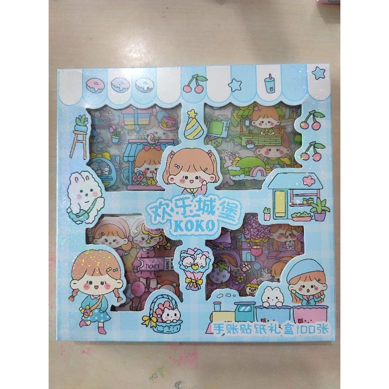 

Stiker momo dan koko stiker karakter lucu aestetik korea