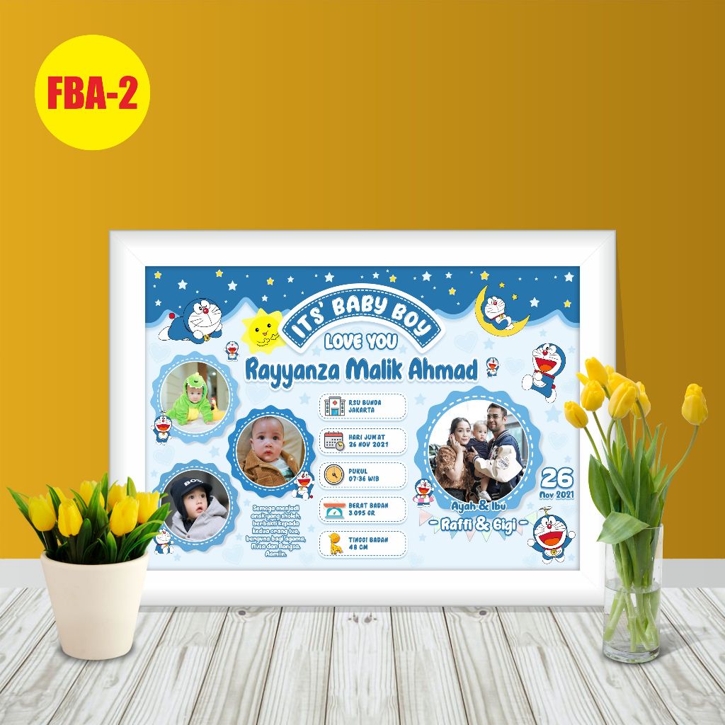 Biodata Bayi - Kado Bayi - Baby Bio Kado Lahir Bayi (21x30cm)