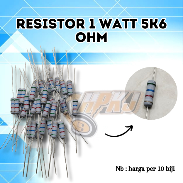 ( 40PCS ) RESISTOR 1 WATT 5K6 OHM 1watt 5.6Kohm R 1 watt Resistor 1 watt