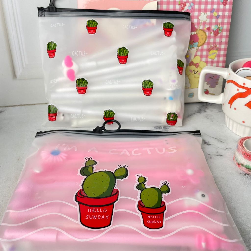 

Paket Pulpen Gel Pouch Motif Kaktus Strawberry Isi 20 Pcs Tinta Gel Hitam 0.5 mm - bolpoint unik aesthetic korea viral 1 pack alat tulis lucu sovenir