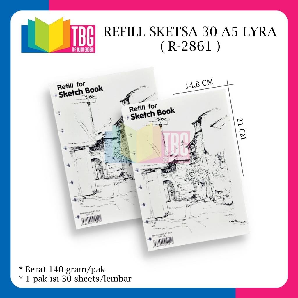 

1 PAK (30 LEMBAR) REFILL BUKU SKETSA 30 LBR A5 LYRA (R-2861) - ISI KERTAS SKETCHBOOK