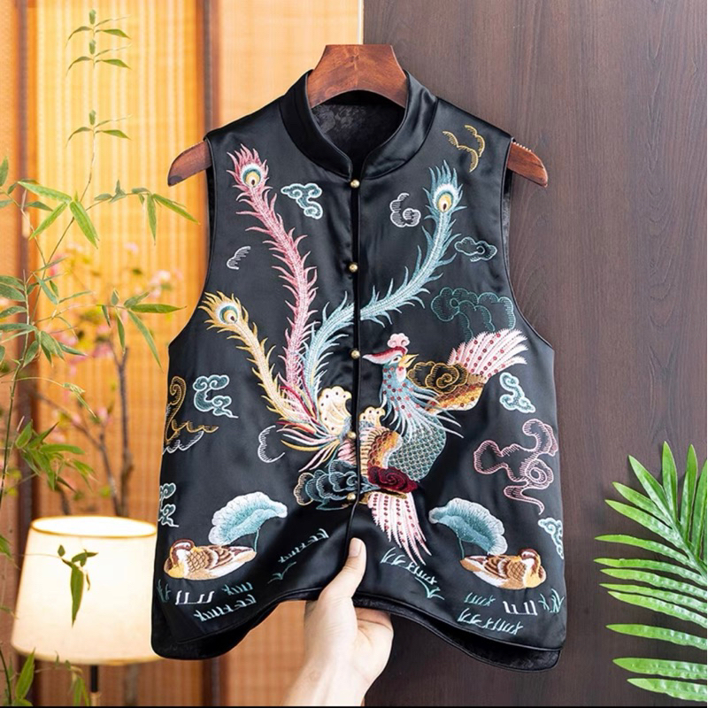 Atasan Cheongsam Wanita , Atasan Qibao wanita terbaru, vest wanita, qibao satin , rompi wanita, chin