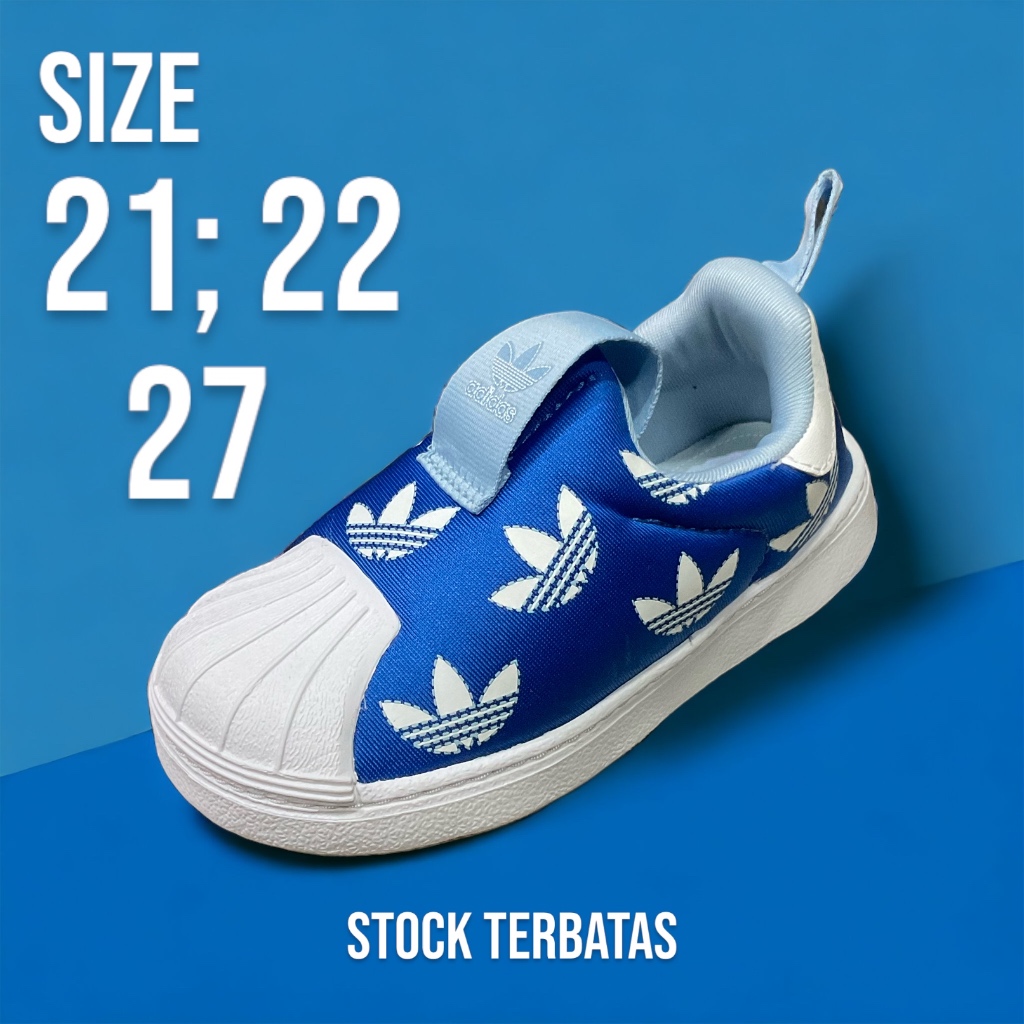 [ORIGINAL] ADIDAS Superstar 360 Blue Pattern Sepatu Anak