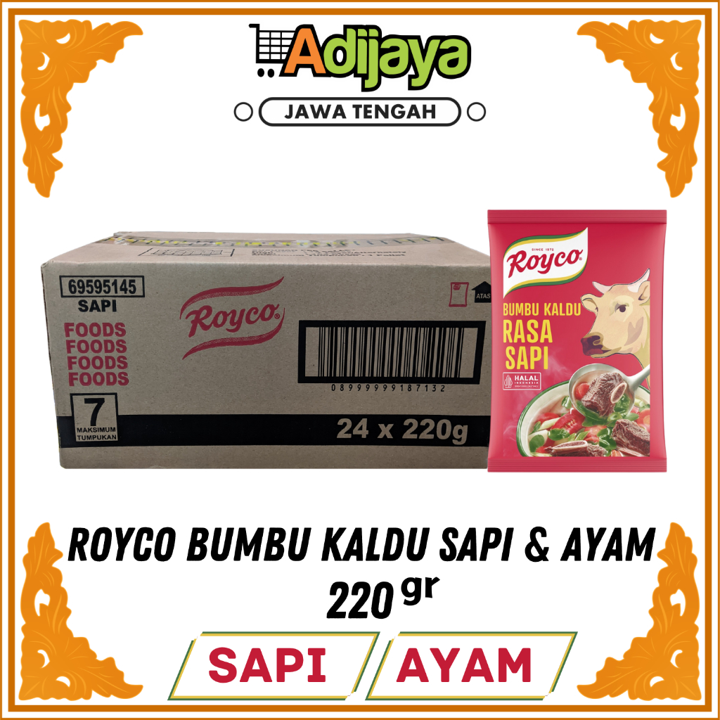 

(KARTON) ROYCO BUMBU KALDU SAPI & AYAM 220gr X 24 Pcs