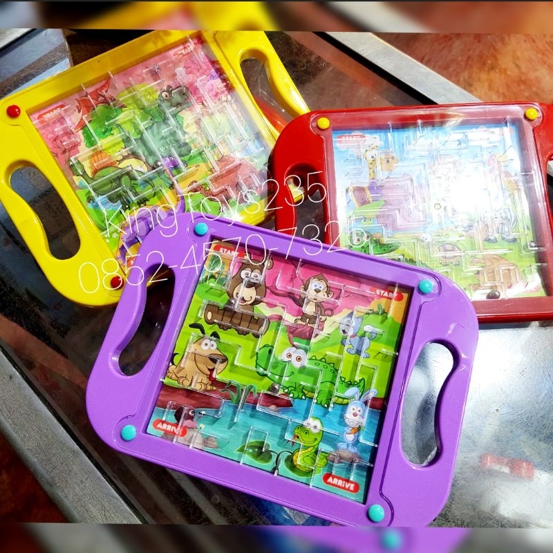 Mainan Anak Pinball Game Board Edukasi Kesabaran Taktik Bola Gelinding Mencari Jalan Puzzle Pazel Te