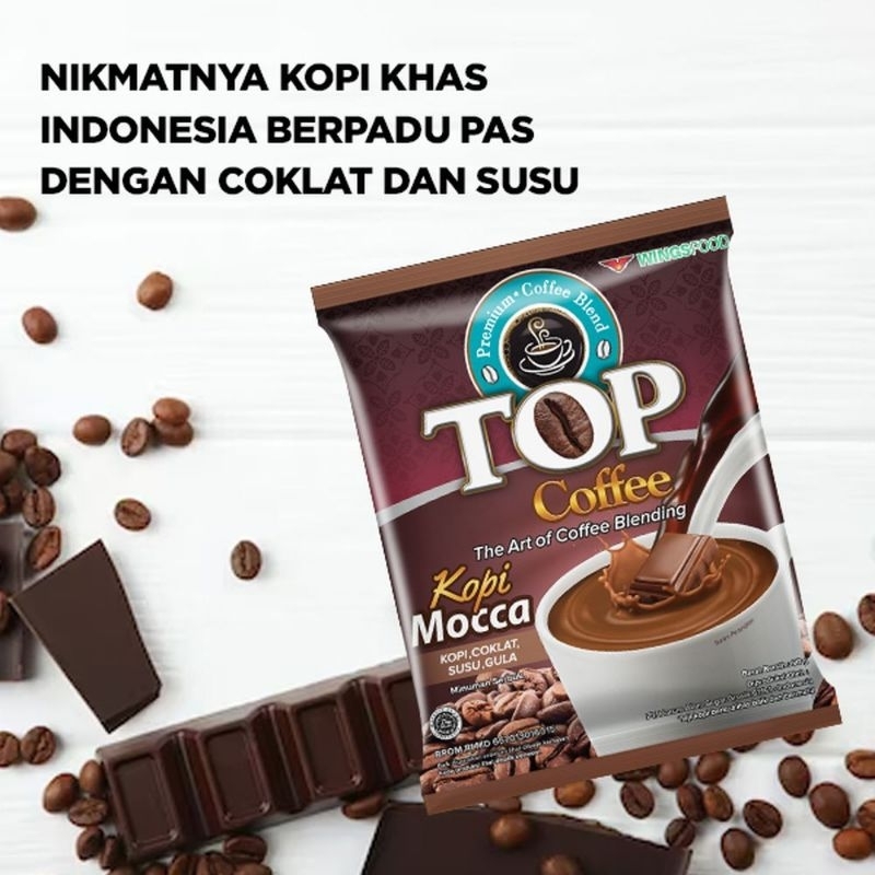 

Top Coffee Kopi Gula Susu Coklat Mocca 10X30g