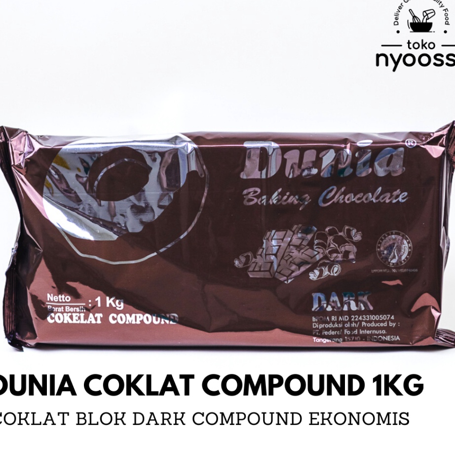 

✥Serba Murah Dunia Coklat Compound Dark 1Kg / Coklat Batang Ekonomis / Coklat Baking W65