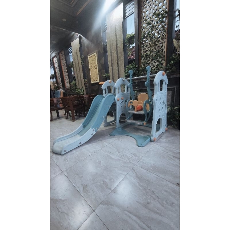 ORI PARKLON CASTLE 3 IN 1 SLIDE SWING PEROSOTAN PROSOTAN AYUNAN PLAYGROUND PRELOVED BEKAS LITTLE TIK