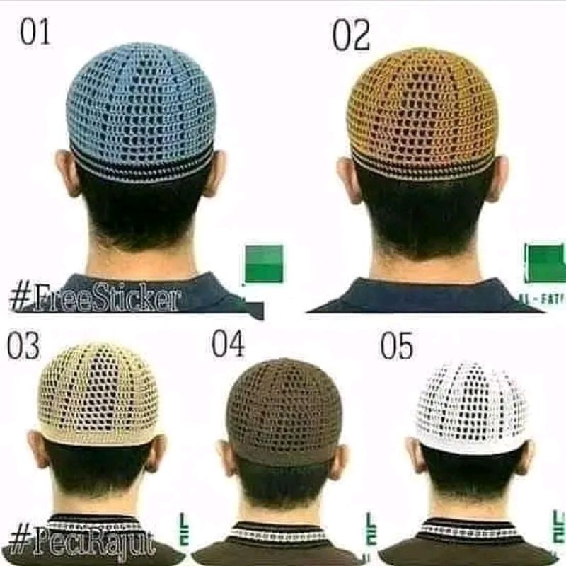 peci rajut sulam Yaman menimal 20 pis.