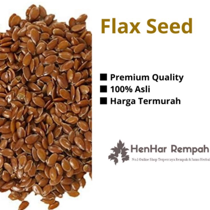 

[KODE HYJAR] [250 gram & 500 gram] Brown Flax Seeds / Biji Rami