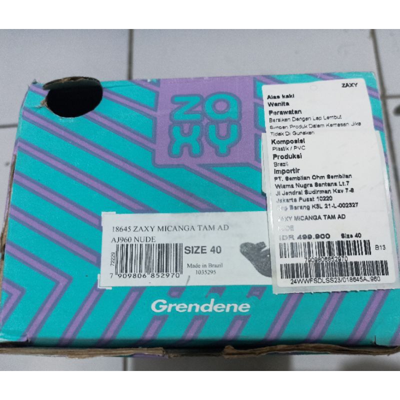 Sepatu Sendal Wanita Plastik PVC Zaxy