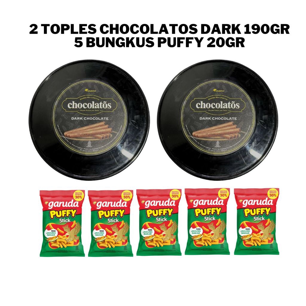 

Termurah [ GRATIS 5 CEMILAN GURIH] Beli 2 Toples Chocolatos Dark roll 190gr serbuuu !