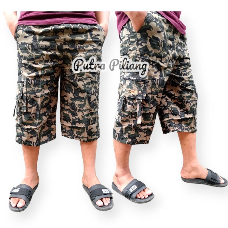 CELANA PENDEK 7/8 CARGO RING LORENG TENTARA UKURAN STANDAR // CELANA HARIAN PRIA