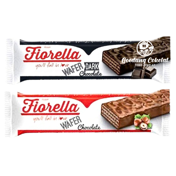 

Fiorella Chocolate Wafer 26g Cokelat Coklat Wafer Hazelnut Dark Chocolate Bitter Turki Kemasan 26gr