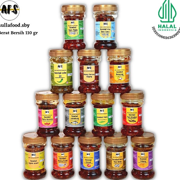 

MK90 AFS SAMBAL BTL: BABY CUMI,PARU, TERIMEDAN,CAKALANG,TUNA,UDANG,ROA ASAP,PEDA, TERASI,BAWANG ➴Model Baru