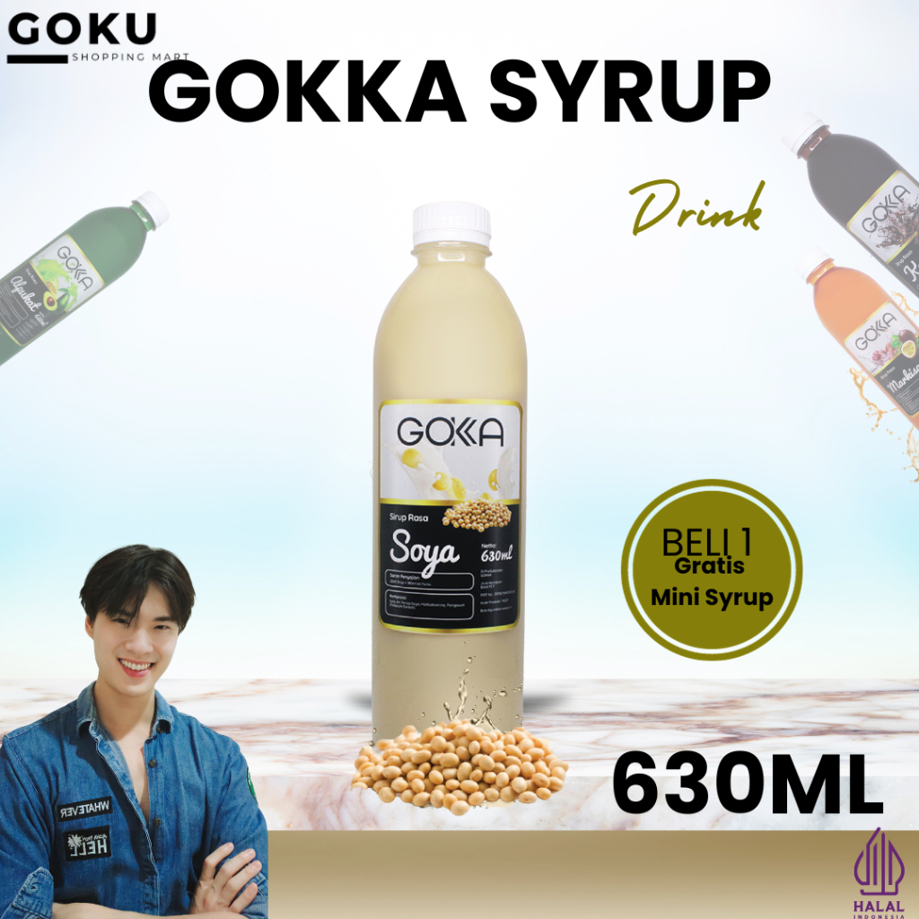 

Minuman Sirup 630ml Gokka Syrup Rasa Soya