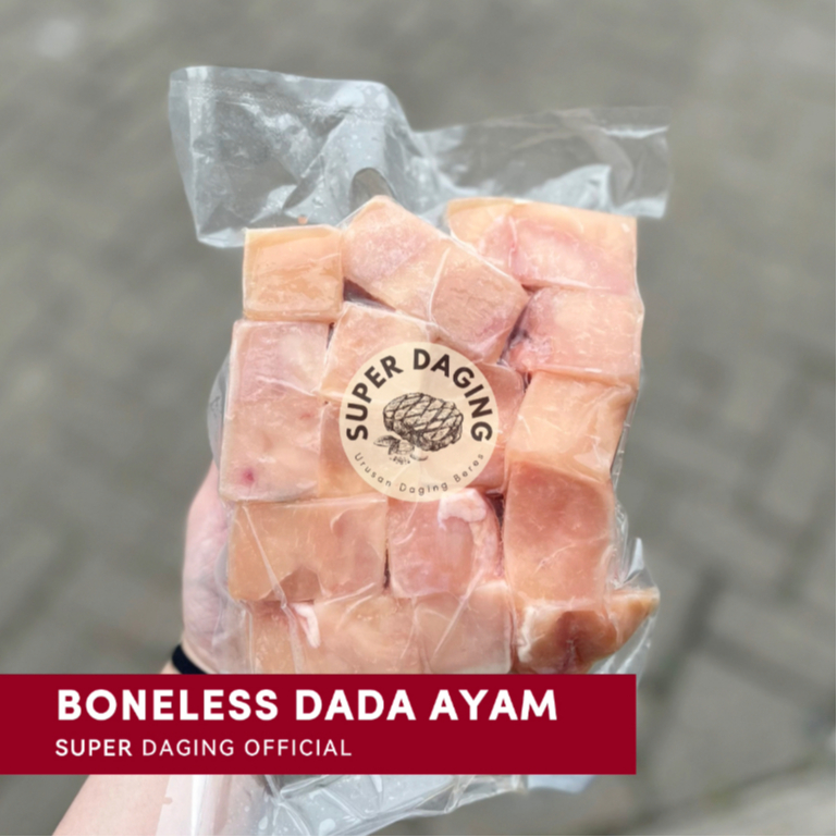

Boneless Dada Ayam (potong dadu) 500g - Super Daging Palembang