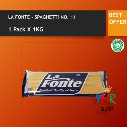 

☈ La Fonte Pasta Spaghetti No.11 1kg Spagetti Spagetti Spageti Instant 1 kg 1000Gram Bogasari 81