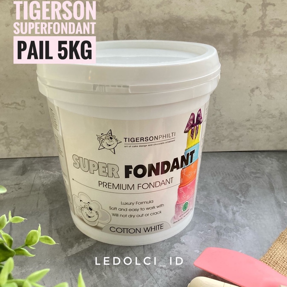 

[KODE DSQVC] TIGERSON FONDANT SUPER FONDANT KEMASAN 1 EMBER = 5 KG