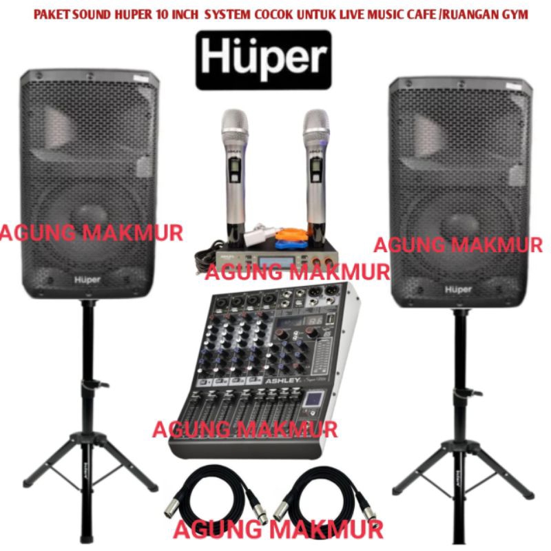 Paket Sound System Huper JS9 10 Inch Komplit - Paket Soundsystem Huper JS 9 10 inch + mixer + mic + 