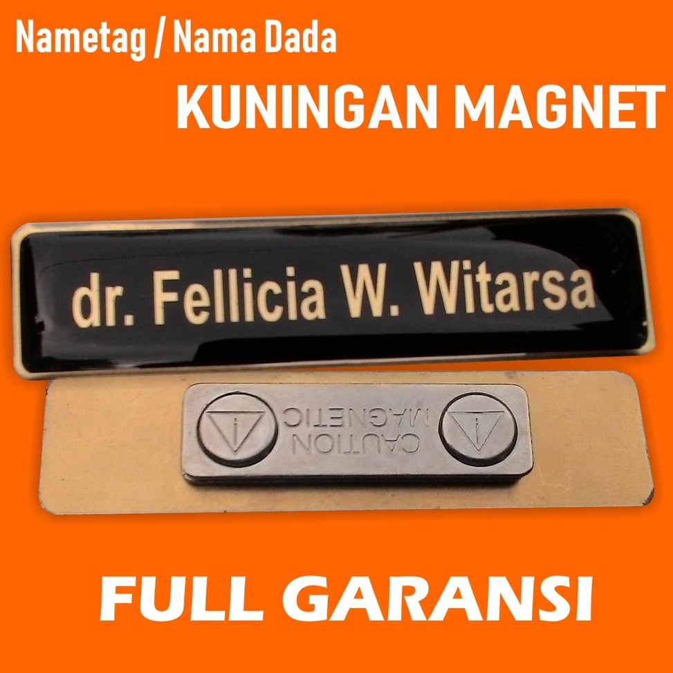 

1.1 Product HOT Nametag Kuningan Magnet