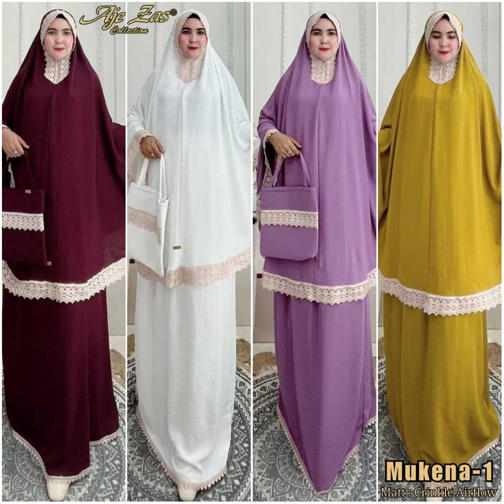 BISA COD Mukena Dewasa Kode 01 Bahan Kringkel Premium By Ory AjeZas Collection