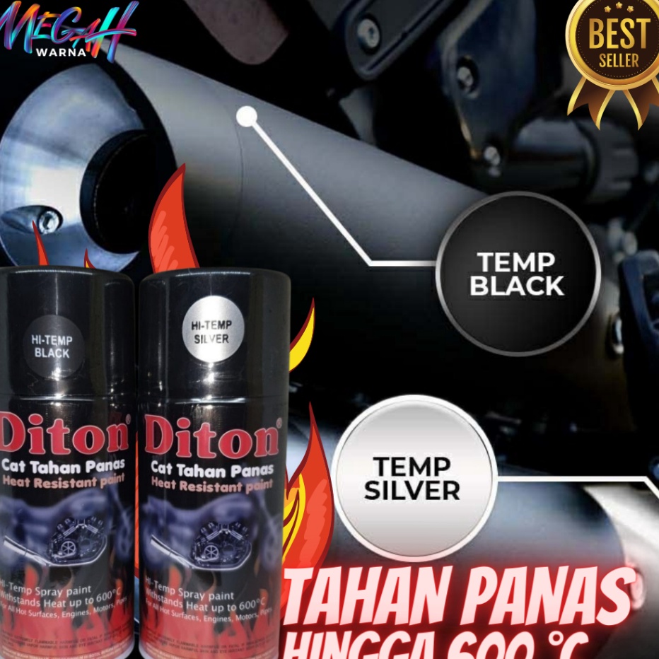 Paling Laris Original Cat Pilox DITON Knalpot Anti Panas Motor Mobil HiTemp Black 150cc