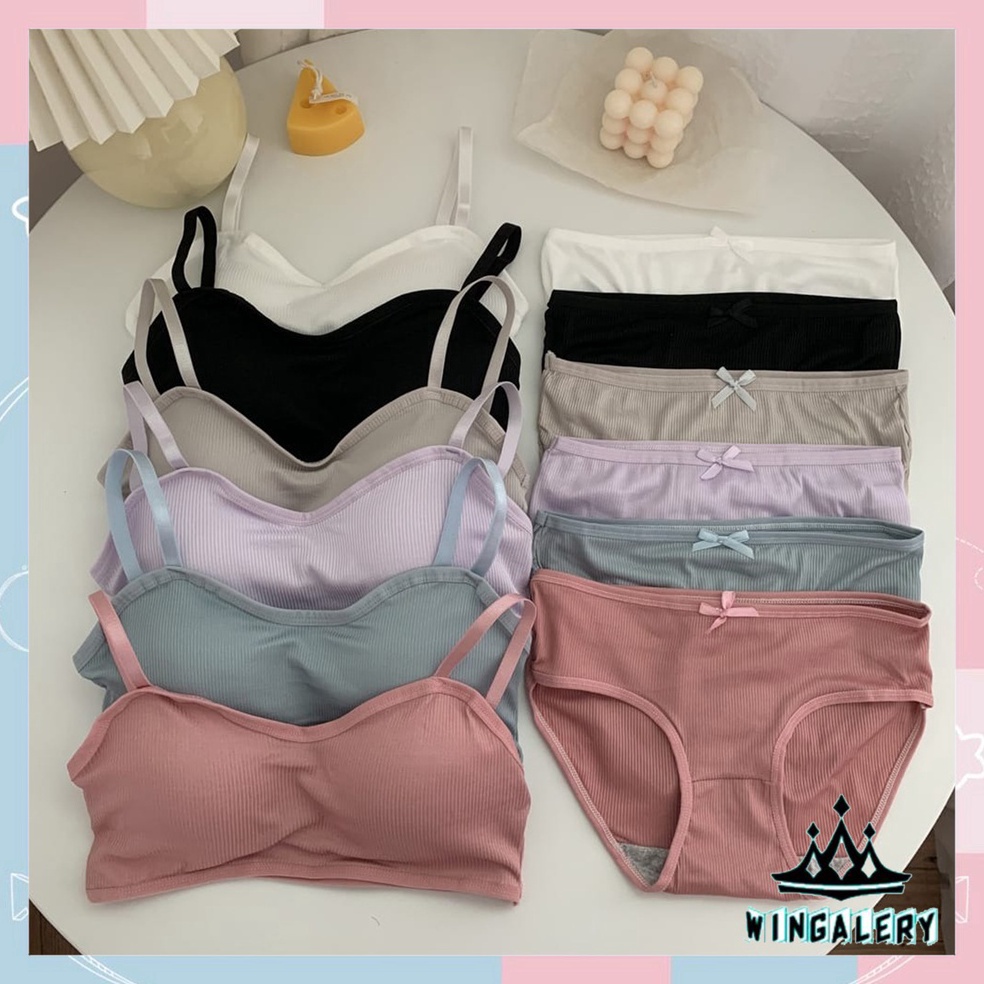 Harga Terbaik WINGALERY Set Pakaian Dalam Wanita Import 1059