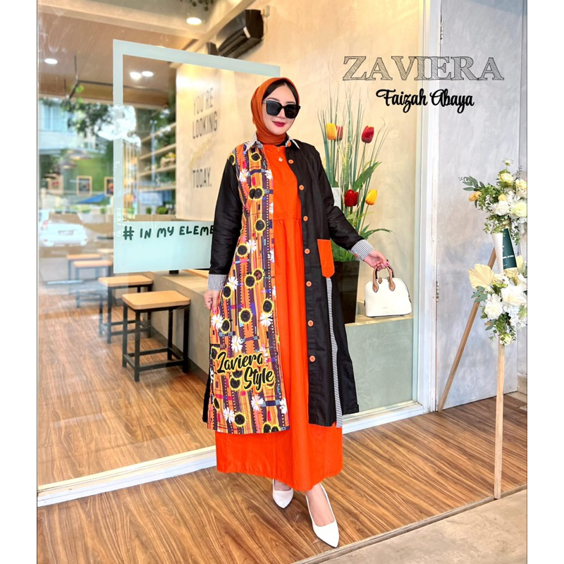 ZAVIERA ABAYA FAIZAH ORANGE BY ZAVIERA