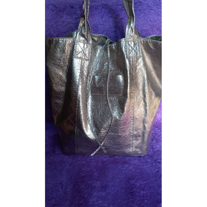 Tas Tote Kulit H By Ekatrina NY Silver