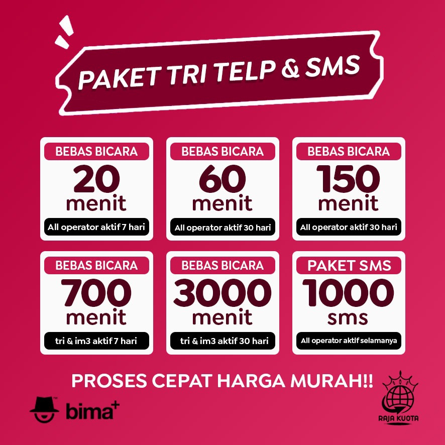 Paket Nelpon Tri Three Telpon Bebas Bicara