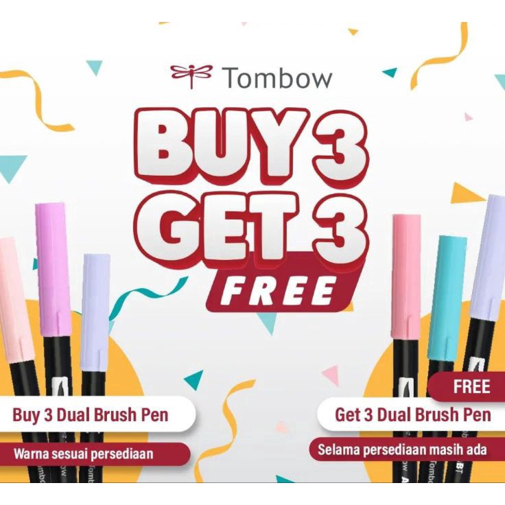 

[KODE DWASC] BELI 1 GRATIS 1 MINIMAL BELI 3 ABT TOMBOW DUAL TIP BRUSH PEN ART MAKER SOL KUAS KALIGRAFI CAT AIR WARNA