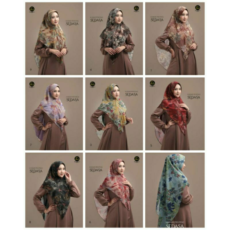 KHIMAR PRINTING SEDASA Daradiora Khimar Syari Motif Murah Original