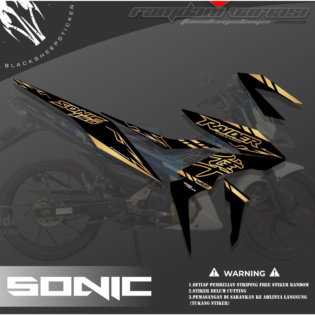 STRIPING HONDA SONIC - STRIPING SONIC 150R - STIKER VARIASI SONIC 150R