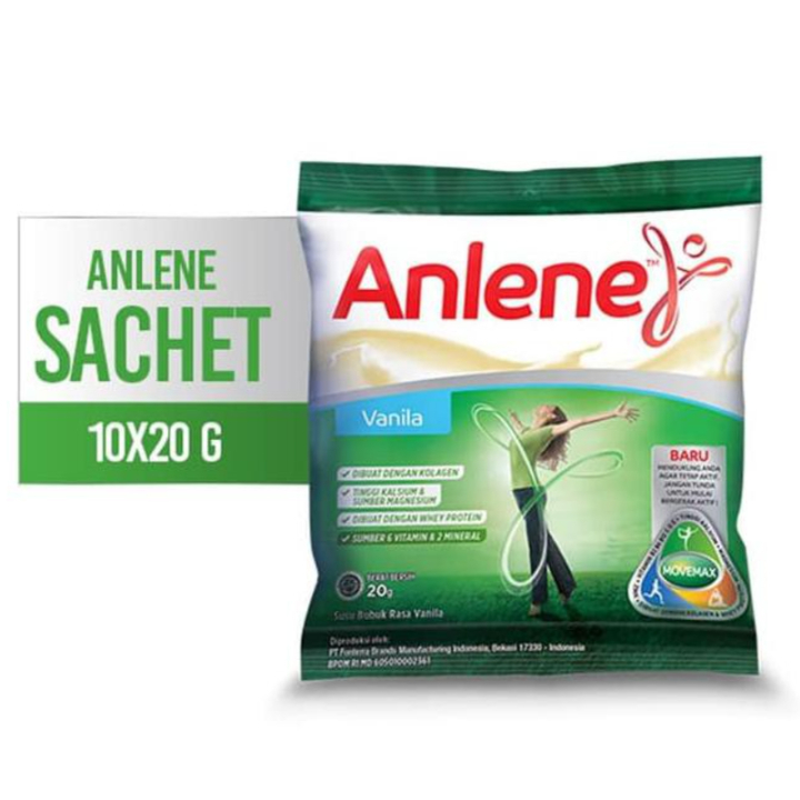 

( 1 Renceng isi 10 pcs ) Susu Bubuk Anlene Sachet 25 gr - Susu Untuk Tulang, Sendi, dan Otot