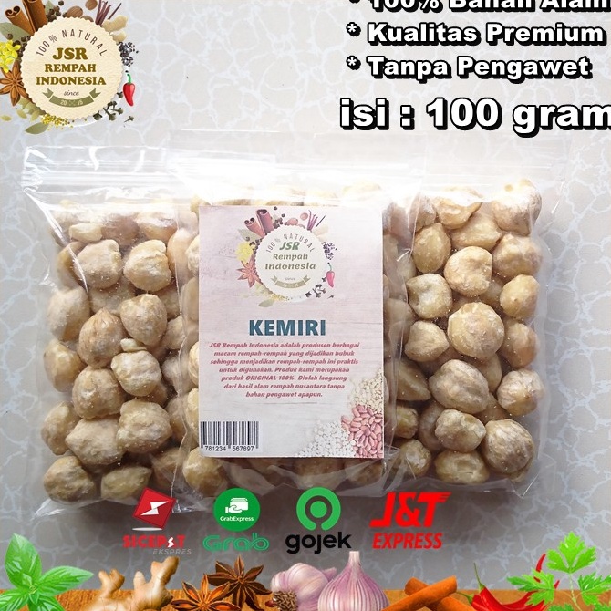 

[KODE WLQ08] KEMIRI ASLI ISI 100 GRAM KUALITAS PREMIUM BUMBU DAPUR JSR REMPAH