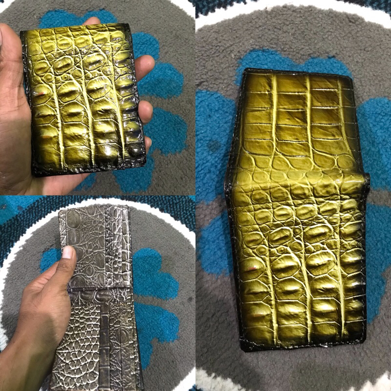 DOMPET KULIT BUAYA PENDEK ASLI PAPUA