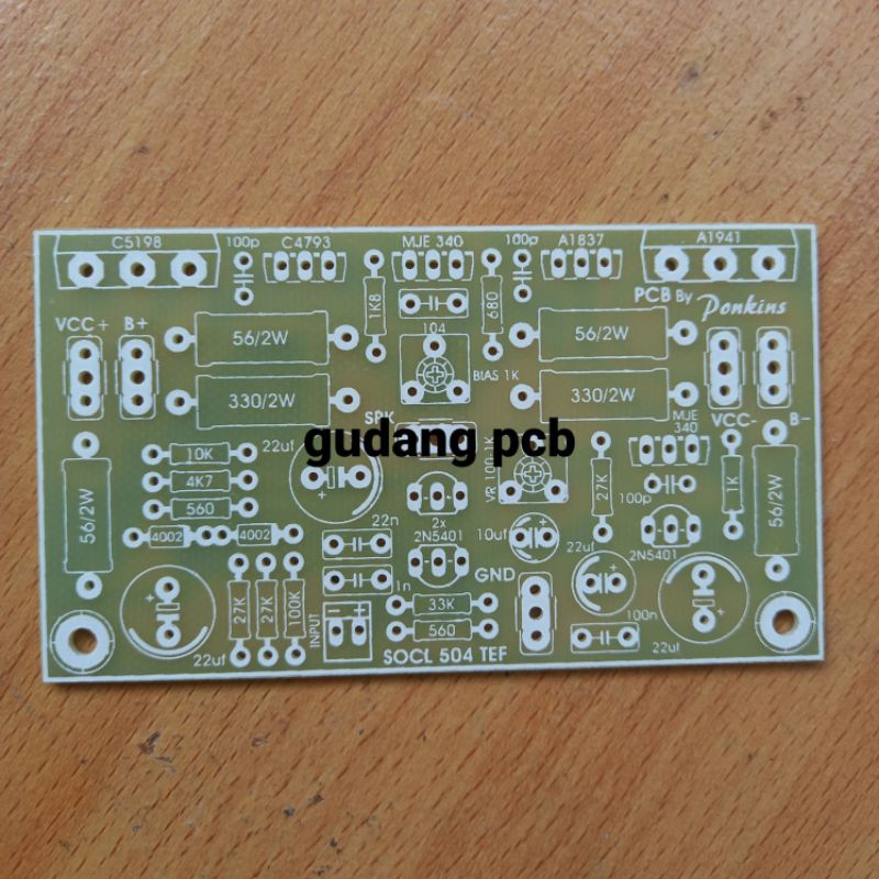 PCB driver socl 504 tef bias servo fiber fr4