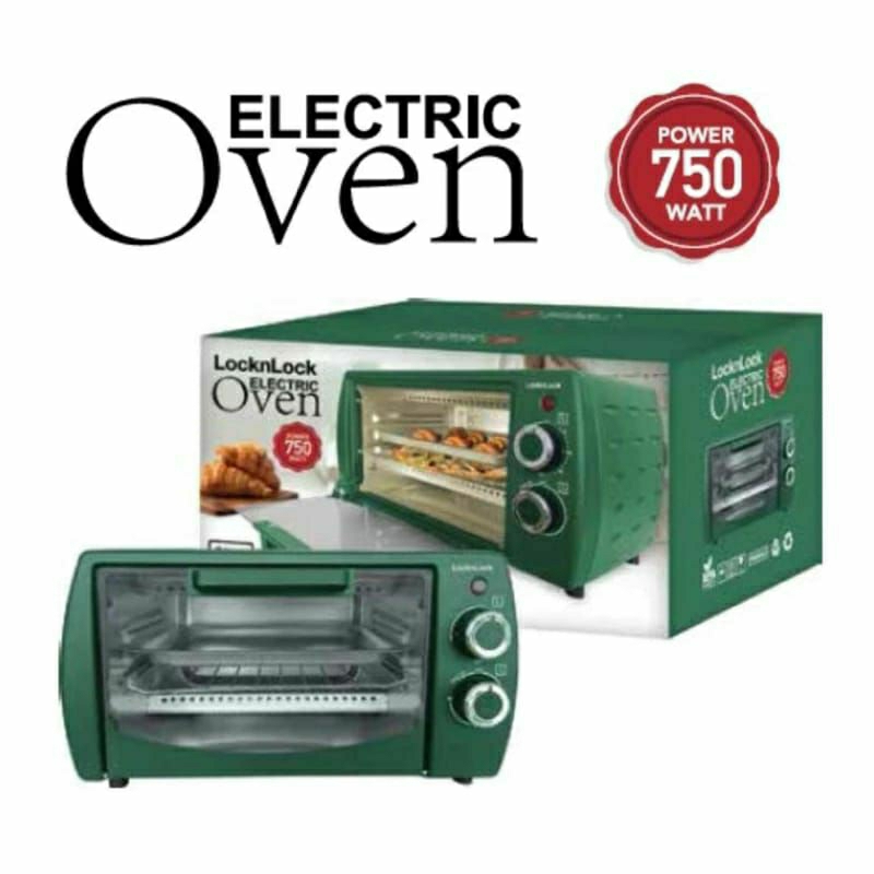 Lock and Lock Multifunction Electric Oven 9L 750W Green Edition Locknlock Oven Panggang