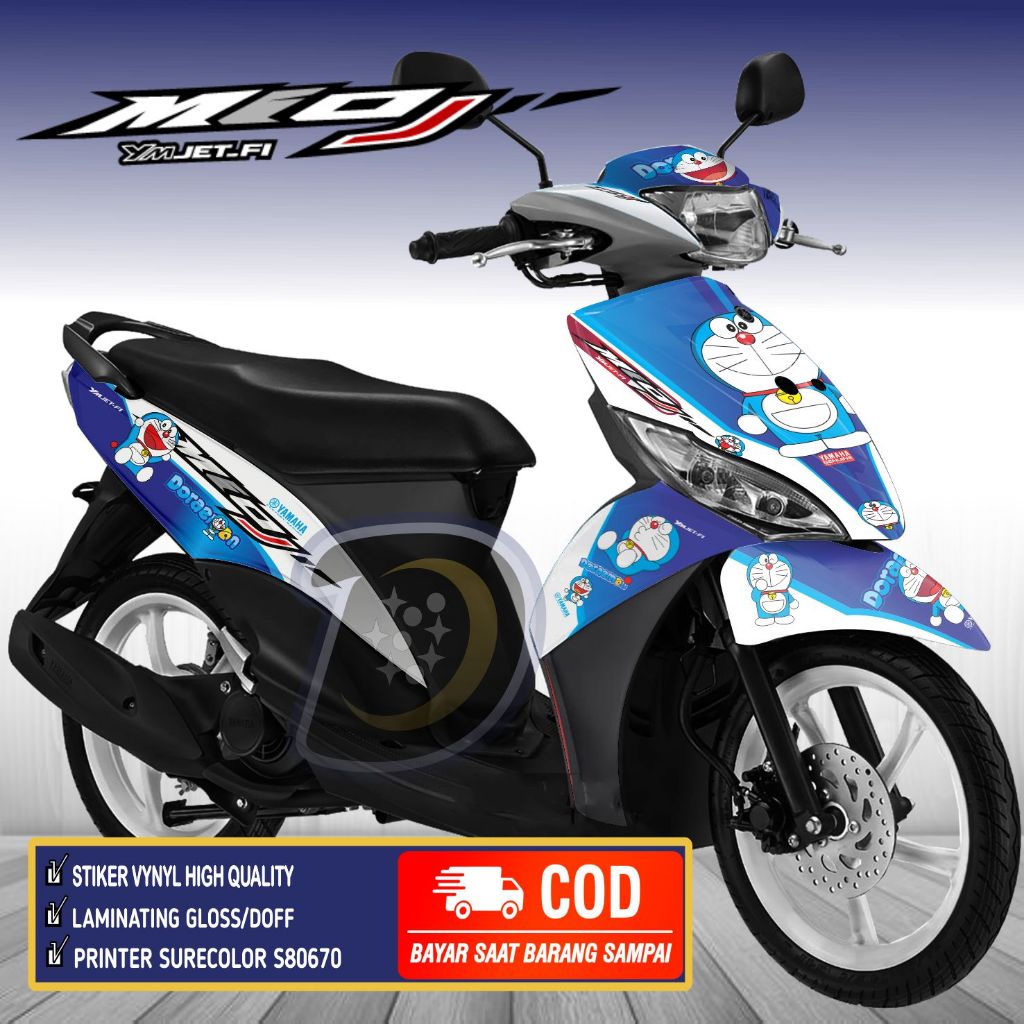 COD / Bayar Ditempat Stiker Motor Fullbody Mio J Decal Stiker Mio J Striping Full Body Mio J Doraemo