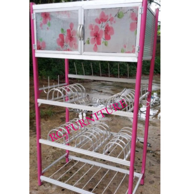 rak piring aluminium buka (khusus area medan)